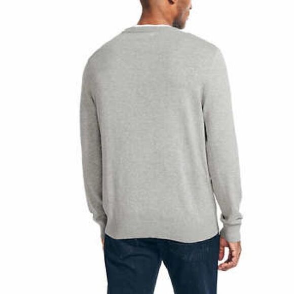 NEW Nautica Mens Grey Crewneck Sweater - Picture 3 of 7